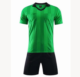 Men's Short Sleeve Uniforms  Stripe Referee  Customize Any Logos Soccer Jersey