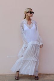 Clothing Fashion Women See-Through Sexy Beach Cover Up Dresses