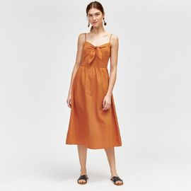 Boho Summer Dresses Design Women Spaghetti Strap Maxi 100% Linen Dress
