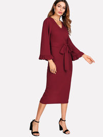 Long Sleeves Women Career Business Wear Dress