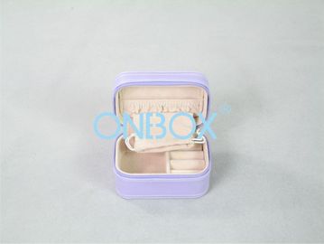 Cardboard small zipper box , jewelry travel box for Lady ring or earring collection