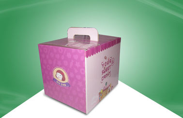 Small Recyclable Corrugated Paper Food Packaging Boxes OEM / ODM with PET Sheet