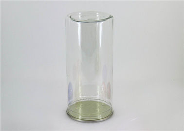 Large capacity food grade Clear Plastic Cylinder PET canister For dry fruit , nut