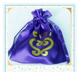 Monogrammed Satin Drawstring Pouch 