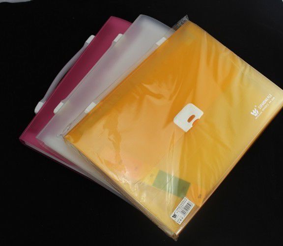 Colorful Pp File Folder Custom Printed Accordion File With Plastic Handle